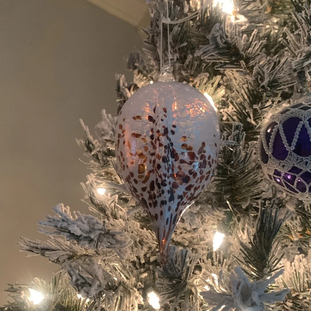 Art glass handmade ornament- Michigan